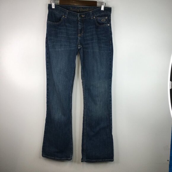 Harley Davidson Bootcut Jeans Blue Size 6 - Picture 1 of 10
